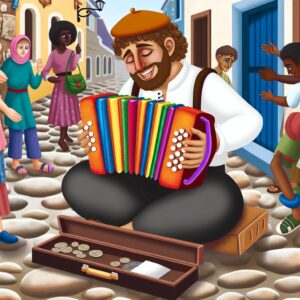 Kurzgeschichte: Der fröhliche Straßenmusikant